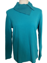 Rafaella Women&#39;s Cowl Neck Sweater Teal Medium - $14.24