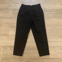 Talbots Petites Dress Pants ~ Sz 12 ~ Black ~ High Rise ~ 26&quot; Inseam ~ Pleated - £17.58 GBP