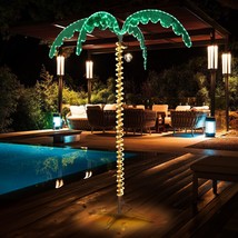7Ft Lighted Palm Tree 31V Led Rope Light Coconut Tree For Christmas Deco... - £75.13 GBP
