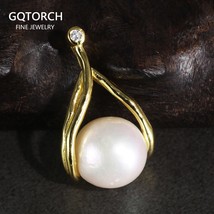 Natural Freshwater Pearl Lucky Pendant Simple Design Real Silver 925 Jewelry For - £26.69 GBP