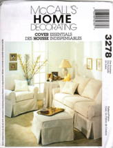 McCall's Home Decorating 32778 Furniture Covers and Pillows Uncut Sewing Pattern - $11.26