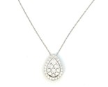 Aamiaa 0.53 Carat Natural Diamond Pear Halo Cluster Pendant Size One Size - $1,101.87