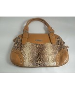 Sharif Tan Snakeskin Double Handle Satchel Handbag - $922.02 MXN