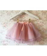 Baby Girl Skirt Flower Girl Tutu Skirt Peach Toddler Tulle Skirt Baby Sh... - $18.99