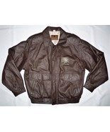 NORTH AMERICAN HUNTING CLUB Leather Jacket Brown BOMBER Life time Member... - £46.13 GBP