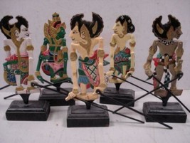 5 x Wayang Klitik Flat Wooden East Javanese Indonesian  Puppet; Mint - £210.31 GBP