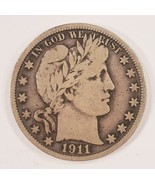 1911 50C Barber Half Dollar in Fine Condition, All Natural Color - £46.60 GBP