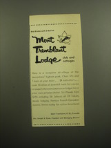 1960 Mont Tremblant Lodge Ad - Only 80 miles north of Montreal - $14.99