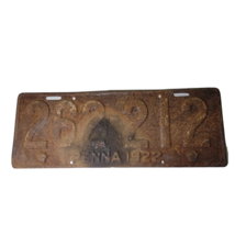 Vintage Pennsylvania 1922 Collectible License Plate Penna Antique 262212... - £29.46 GBP