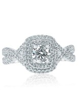 1.11CT Redondo Diamante de Compromiso Infinity Anillo 14k Oro Blanco - €2.512,87 EUR