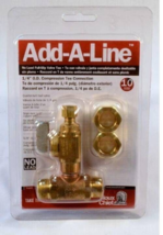 Sioux Chief 601-G20CV Add-A-Line™ Slip Valve Tee, 5/8&#39;&#39; x 1/4&#39;&#39;, Brass - $26.73