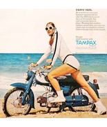 1966 Tampax Tampons Sexy Model Motorcycle Advertisement Feminine Hygiene... - $42.08 CAD