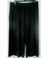 Lisa Rinna Collection Pull-On Knit Culotte Pants Black S NEW A292267 - £10.96 GBP