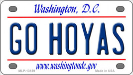 Go Hoyas Washington DC Novelty Mini Metal License Plate Tag - £11.72 GBP