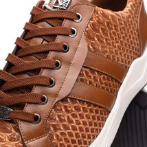 Hand painted genuine Snake calfskin Verona Honey image 4