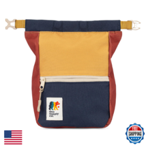 Oso Supply Co Large Roll Down Bouldering Chalk Bucket Navy Yellow Red - $51.94