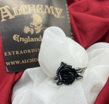 Alchemy Gothic R237 Token Of Love Ring Black Rose England Most Sizes In Hand ❤️ - £21.62 GBP