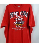 Dead Cow TEE Cookin &amp; Bean Fixin Extravaganza Tshirt TEE XXL Red - £8.95 GBP