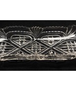 Celery Relish Dish Glass with Stars Vintage Rectangle c. 1930s - £7.56 GBP