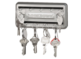 LOCKDOWN Magnetic Hanging Key Rack Organizer / With Key Rings and ID tags - £10.24 GBP