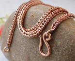 32 inch Pure Copper Flat Foxtai Chain Necklace, Healing Copper Jewelry S... - $27.43