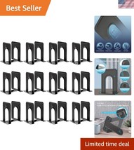Anti-Slide Metal Book Ends - 24 Heavy Duty Book Supports for Tidy Spaces - $37.50