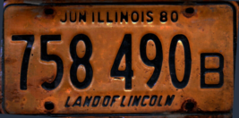Vintage 1980 Illinois License Plate - Crafting Birthday MANCAVE Nostalgic - £23.01 GBP
