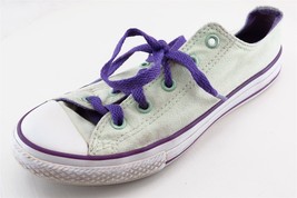 Converse All Star Green Fabric Casual Shoes Girls Shoes Size 2.5 - $21.56