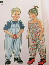 Vintage Childs Romper Jumper Pattern Boy Girl Simplicity 9830 31731 1990s UNCUT - £9.40 GBP