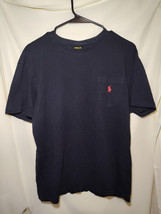 Polo Ralph Lauren Men&#39;s Crew Neck Pocket Tshirt Navy Blue Size Medium Size Guide - £14.50 GBP