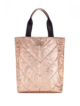 Victoria&#39;s Secret Metallic Rose Gold Quilted Tote Shopper 2017 Limited Edition - £15.65 GBP