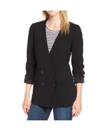 J. CREW French Girl Blazer Black Minimalist Double Breasted Boyfriend Si... - €63,80 EUR