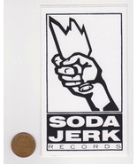 Soda Jerk Records Sticker Decal Rectangle Promo Black White Punk Music - $12.99 CAD