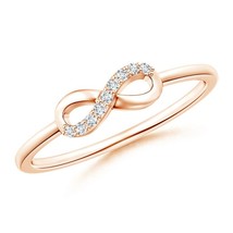 ANGARA Lab-Grown Ct 0.05 Diamond Accent Infinity Ring in 14K Solid Gold - £465.42 GBP