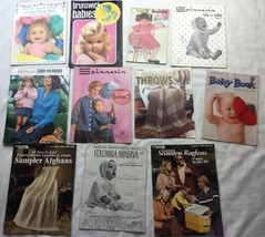 Vintage Knit Pattern Book Magazine Leaflet Lot Fashion 60s 70s 80s Baby - $29.67