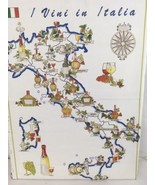 Vini In Italia 24x18 Wines Italy Wood Frame Canvas Cloth Fabric Print Wa... - £22.94 GBP