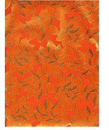 1 pcs Orange Embroidered African Head-tie Sego Gele 2.5 Yards X 18&quot; - £19.65 GBP
