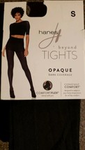 Hanes Beyond Brand Tights ~ Black ~ Opaque Dark Cover~Women&#39;s Size Small, NWT-35 - £11.99 GBP