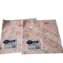 Vintage Easter Gift Wrap Wrapping Paper Ambassador Bunnies Rabbits Lot of 2 - £15.65 GBP