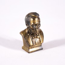 President Abraham Lincoln Face Bust 3&quot; Metal Paper Weight Figurine Statue Decor - $44.88