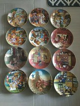 12 Franklin Mint Teddy Bear Collection Plates by Carol Lawson &amp; Lovable Teddies  - $186.07