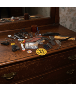 Junk Drawer Silver Zippo Lighters, Rosaries, Shaving Equipment, Pinbacks... - $177.21