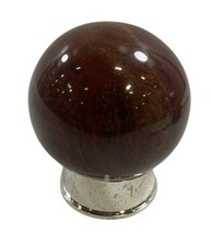 Polished Brown Stone Sphere on Stand Decorative Home Accent 6" Height image 3