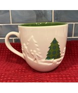 Starbucks 2006 Holiday Christmas Winter Embossed 3D Trees Snow Coffee Te... - $18.95