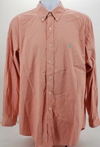 Ralph Lauren Classic Fit Button Down Long Sleeve T-Shirt Salmon Large - £16.73 GBP