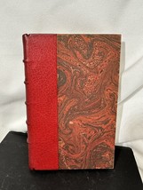 1927 Anatole France &quot;L&#39;etui De Nacre&quot; French Leather Spine &amp; Marbled Book Red - £29.14 GBP