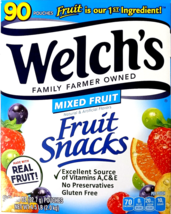 Welch&#39;s Mixed Fruit Snacks Pouches with Vitamins A, C &amp; E  90 Ct EXP 03/... - $28.90