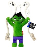 Marvel The Hulk Holding 2 Ghosts 17in Plush with Rope Squeaky Dog Toy (M/L) - £11.67 GBP