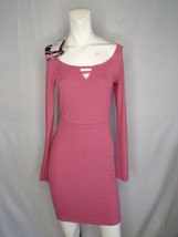 New Planet Gold Juniors Ribbed Bodycon Dress Mesa Rose Size S - MSRP $39 - £9.34 GBP