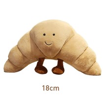 Creative Smile Croissant Plush Toys Food Bread Pillow Stuffed Soft Dolls Sleepin - £10.38 GBP